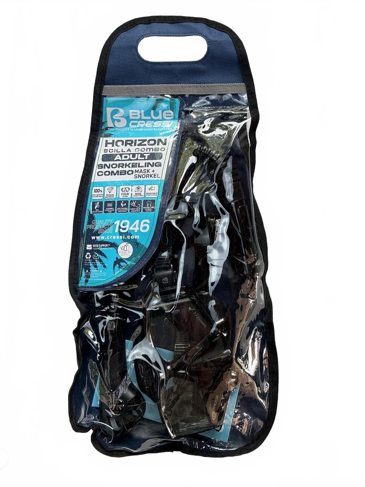 *New* Cressi Horizon & Scilla Snorkeling Combo Mask And Snorkel