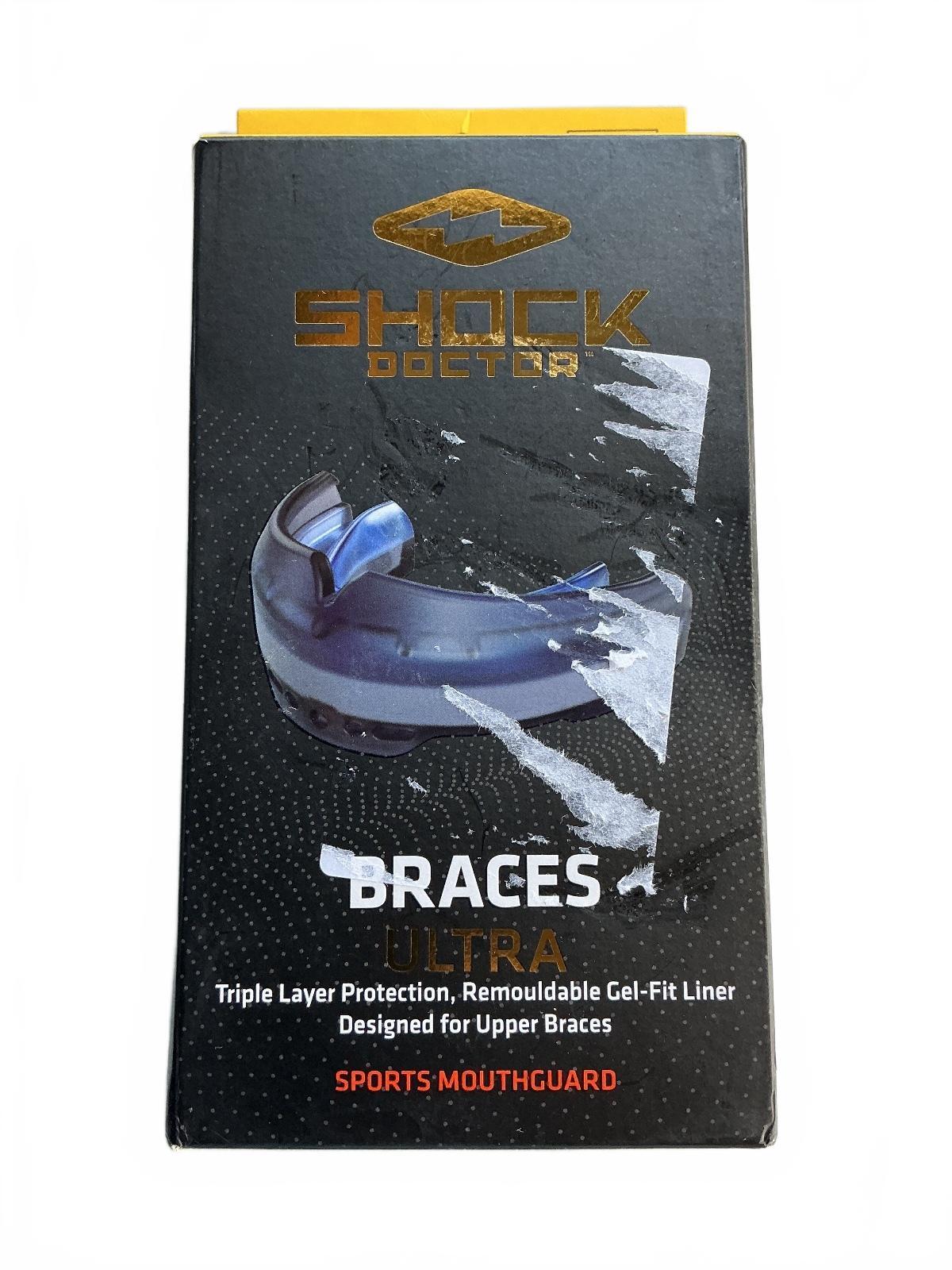 Shock Doctor Ultra Braces Sports Mouthguard Size Adult 12+ Triple Layer