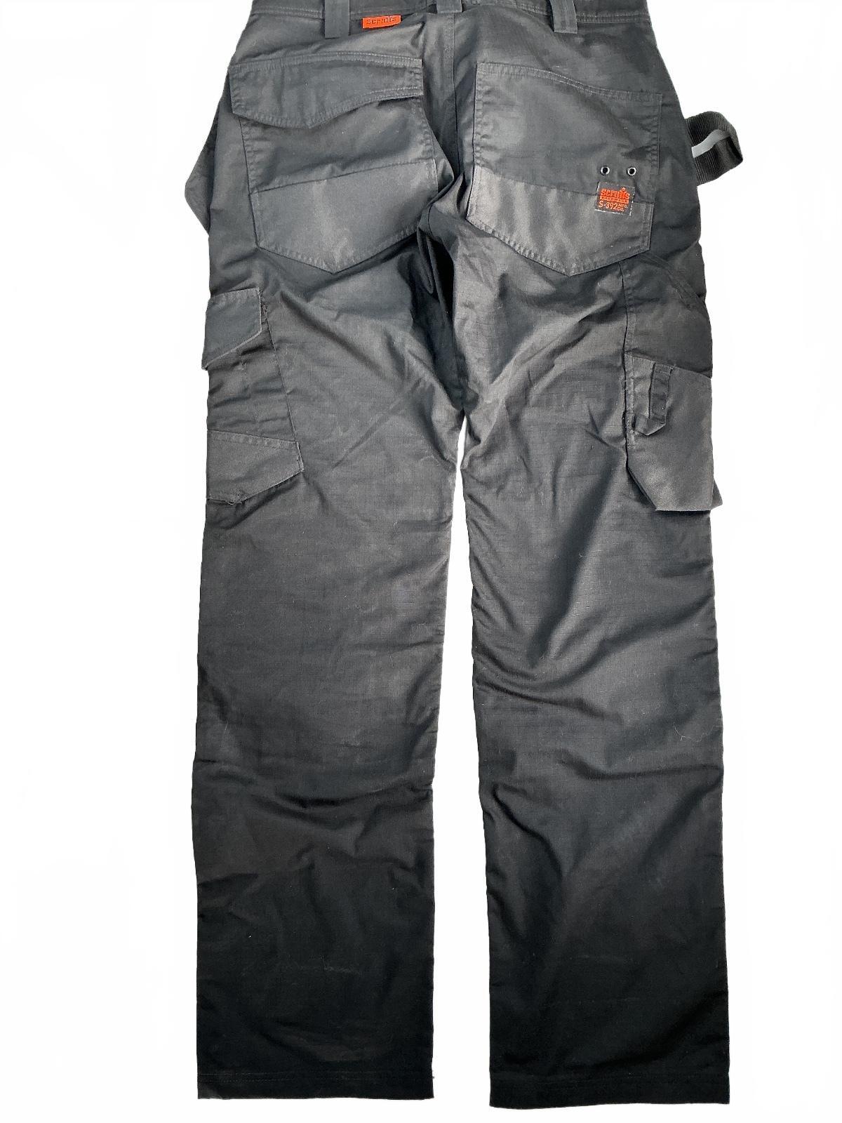 Scruffs Worker Plus Men's Trousers 32L Black Durable Workwear Multi-Pocket