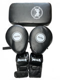 MMA Gloves Kickpad and Boxing Pads Set