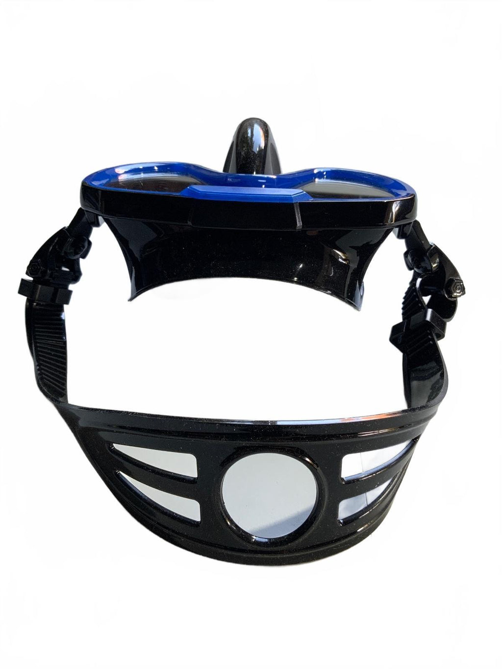 Diving Mask Snorkel Face Scuba Swim Goggles Blue Black Size Adjustable