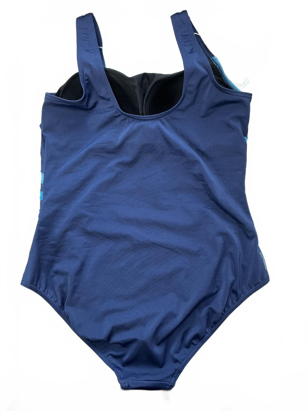 Zoggs Sandon Scoopback Ecolast Swimsuit Navy Blue Size 18