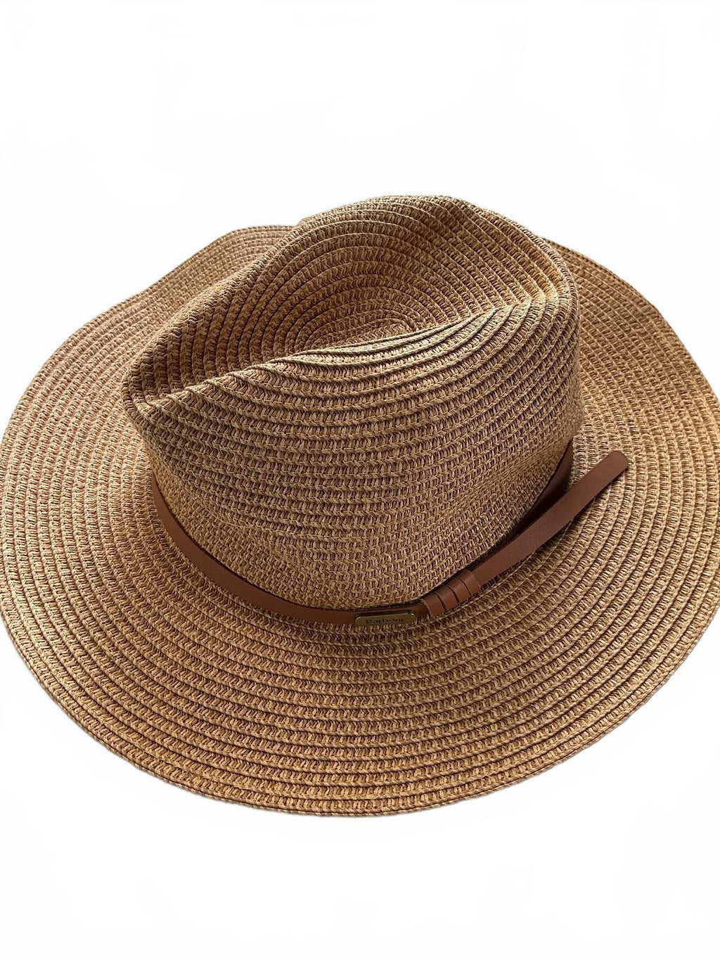 Barbour Evelyn Trilby Hat Size S Brown Straw Fedora
