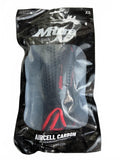 Mitre Aircell Carbon Shin Guards Unisex XS Black Red Lightweight Protection