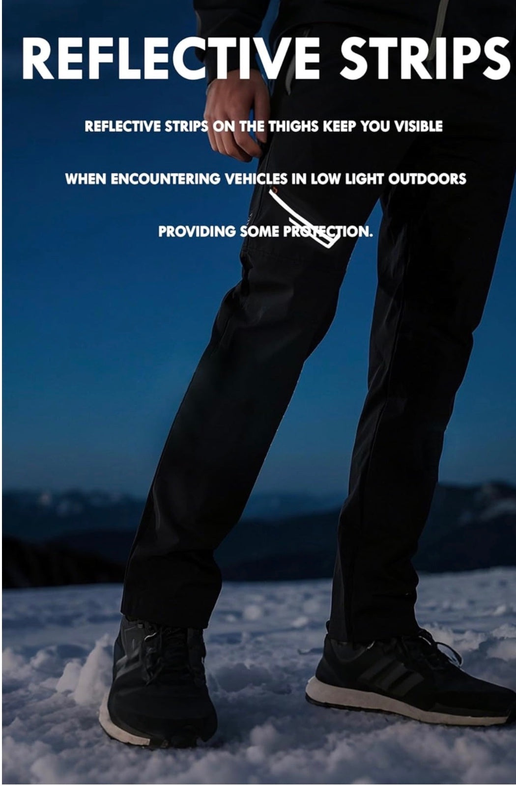 Peakwell Men's Outdoor Trousers Black Fleece Lined Waterproof Size XL