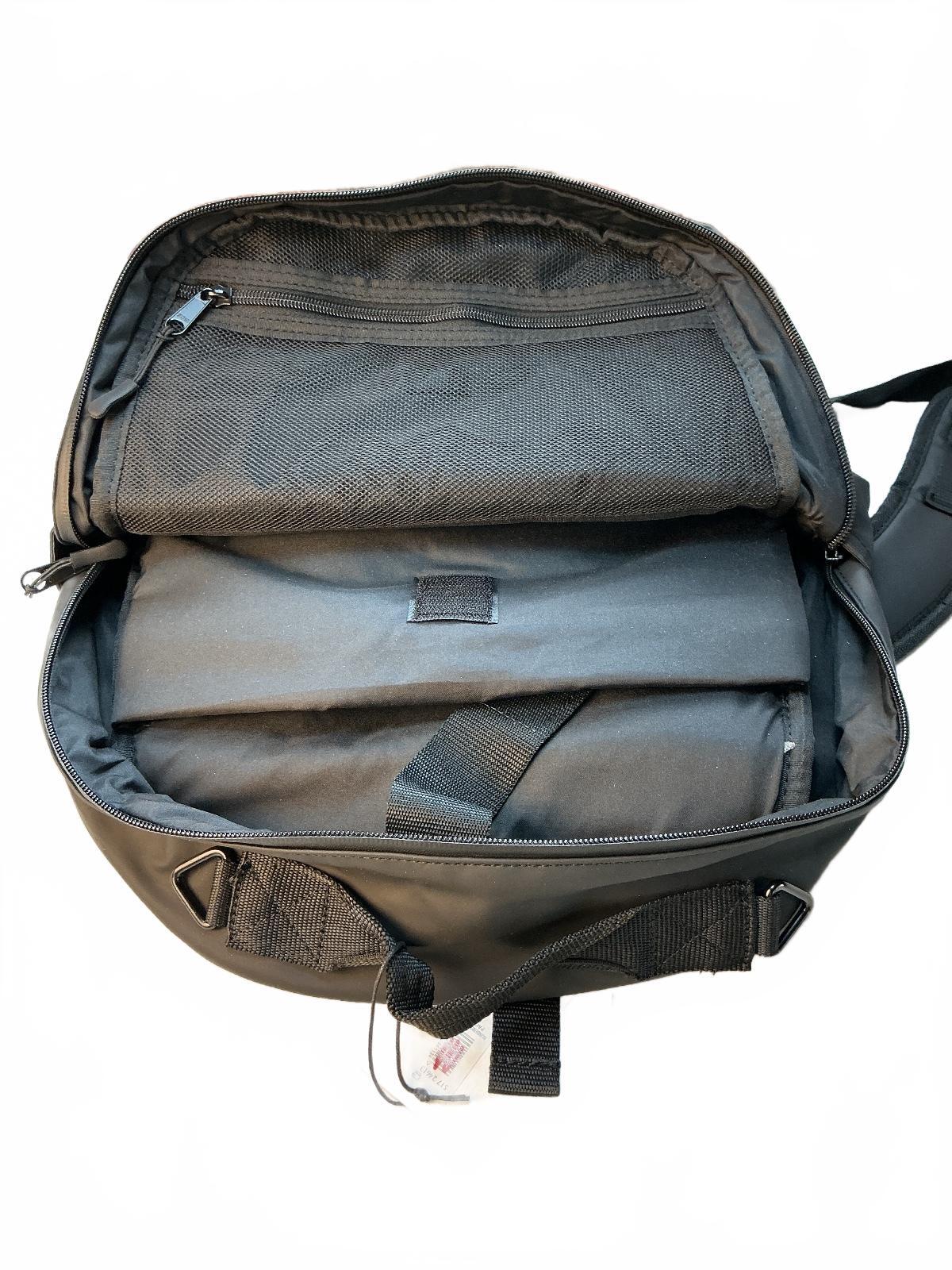 John Lewis Rubberised Backpack Unisex Black Durable