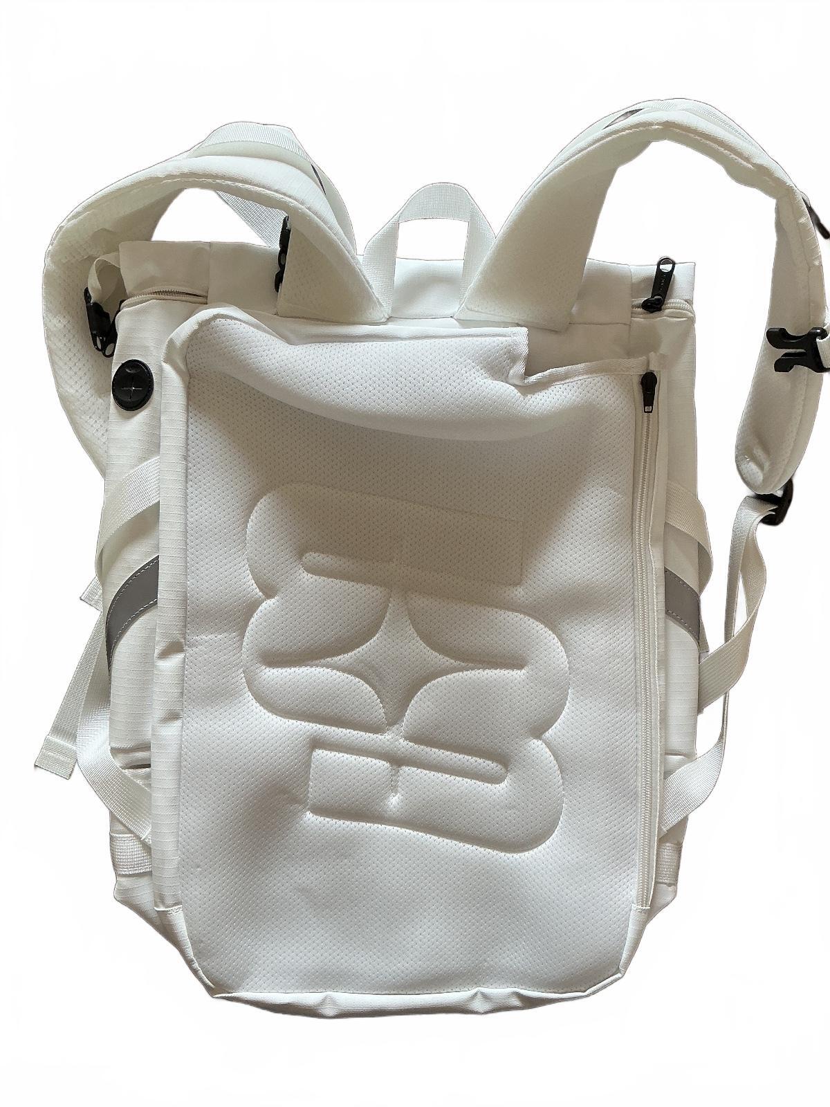White Winner Tennis Backpack Bag with Multiple Compartments - Size Medium