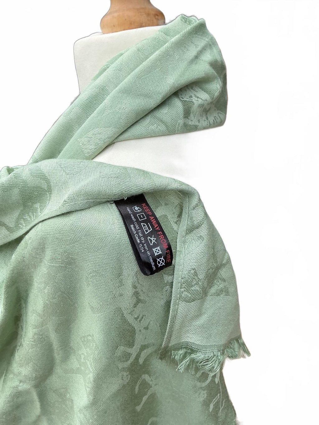 Paul Costelloe Dressage Women's Scarf Mint Green Jacquard Lightweight