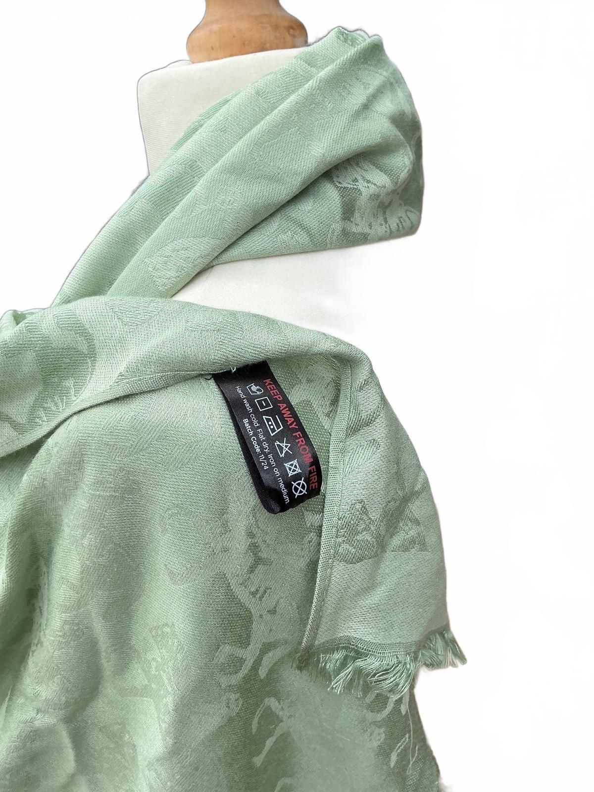 Paul Costelloe Dressage Women's Scarf Mint Green Jacquard Lightweight