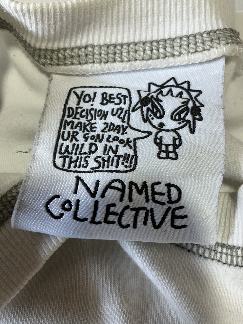 Named Collective White Graphic T-Shirt Small/Medium Casual Wear