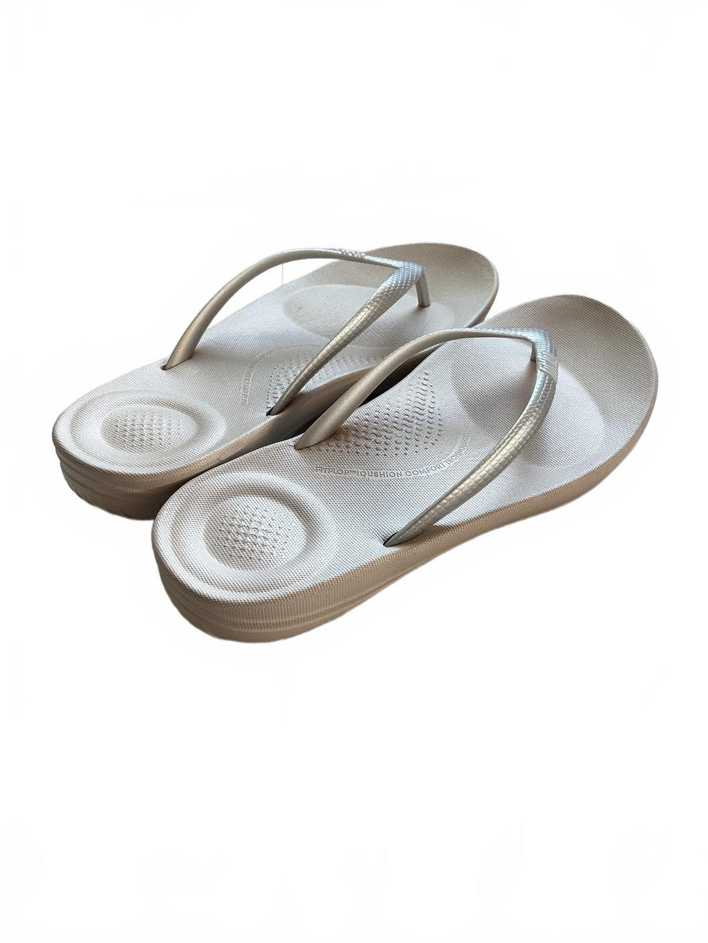 FitFlop Silver Cushion Ergonomic Flip Flops UK 3 EU 36 US 5 Comfortable