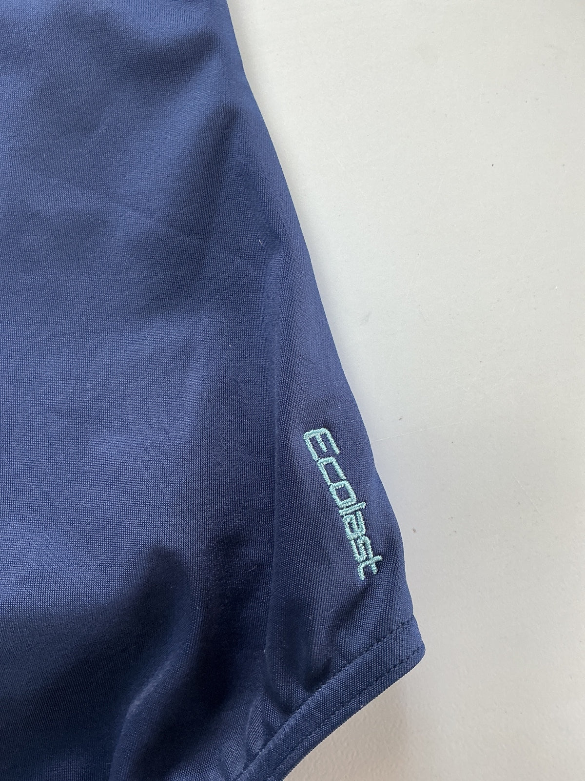 Zoggs Ecolast Navy Blue Scoopback Swimsuit Size UK 14
