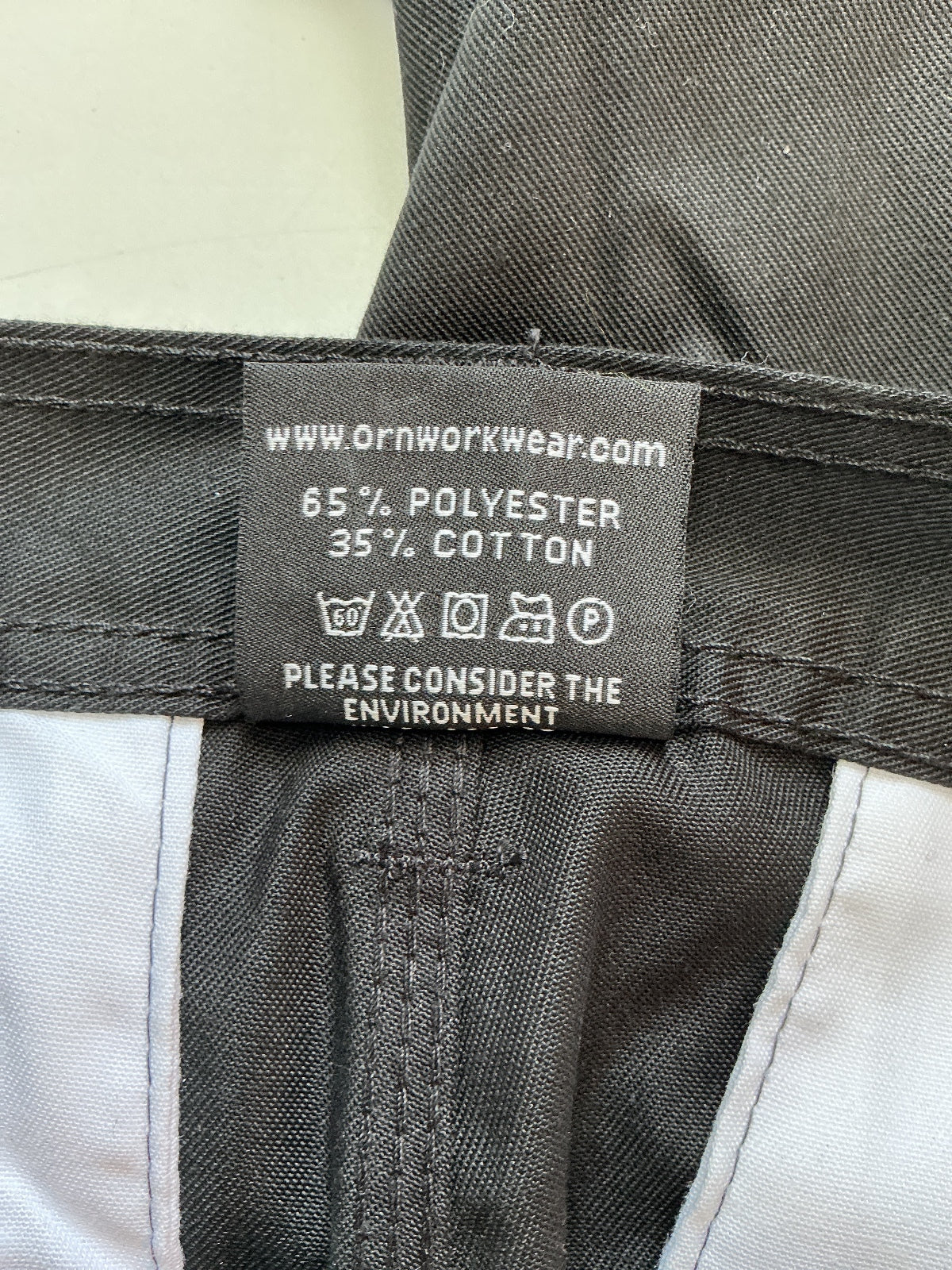 ØRN 2050-15 Men's Cargo Shorts Size 34 Black Workwear Durable