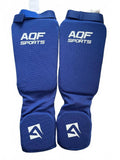 AQF Sports Blue Shin Instep Guards Small