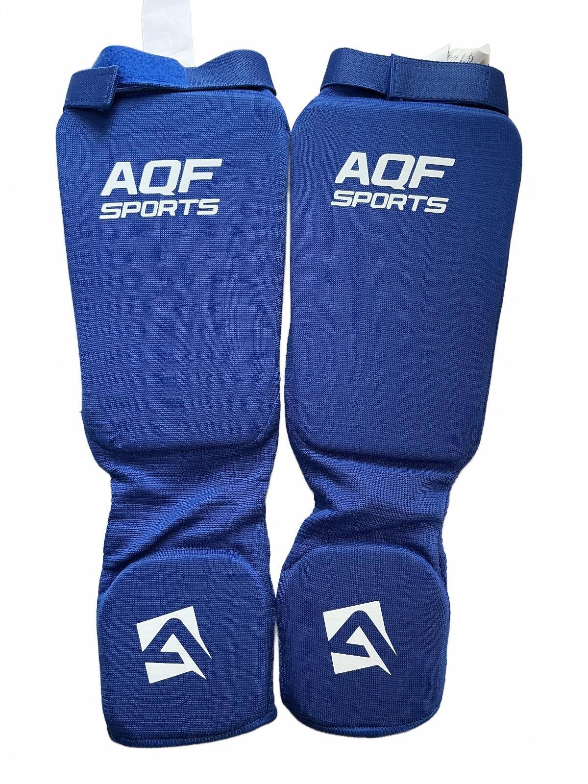 AQF Sports Blue Shin Instep Guards Small