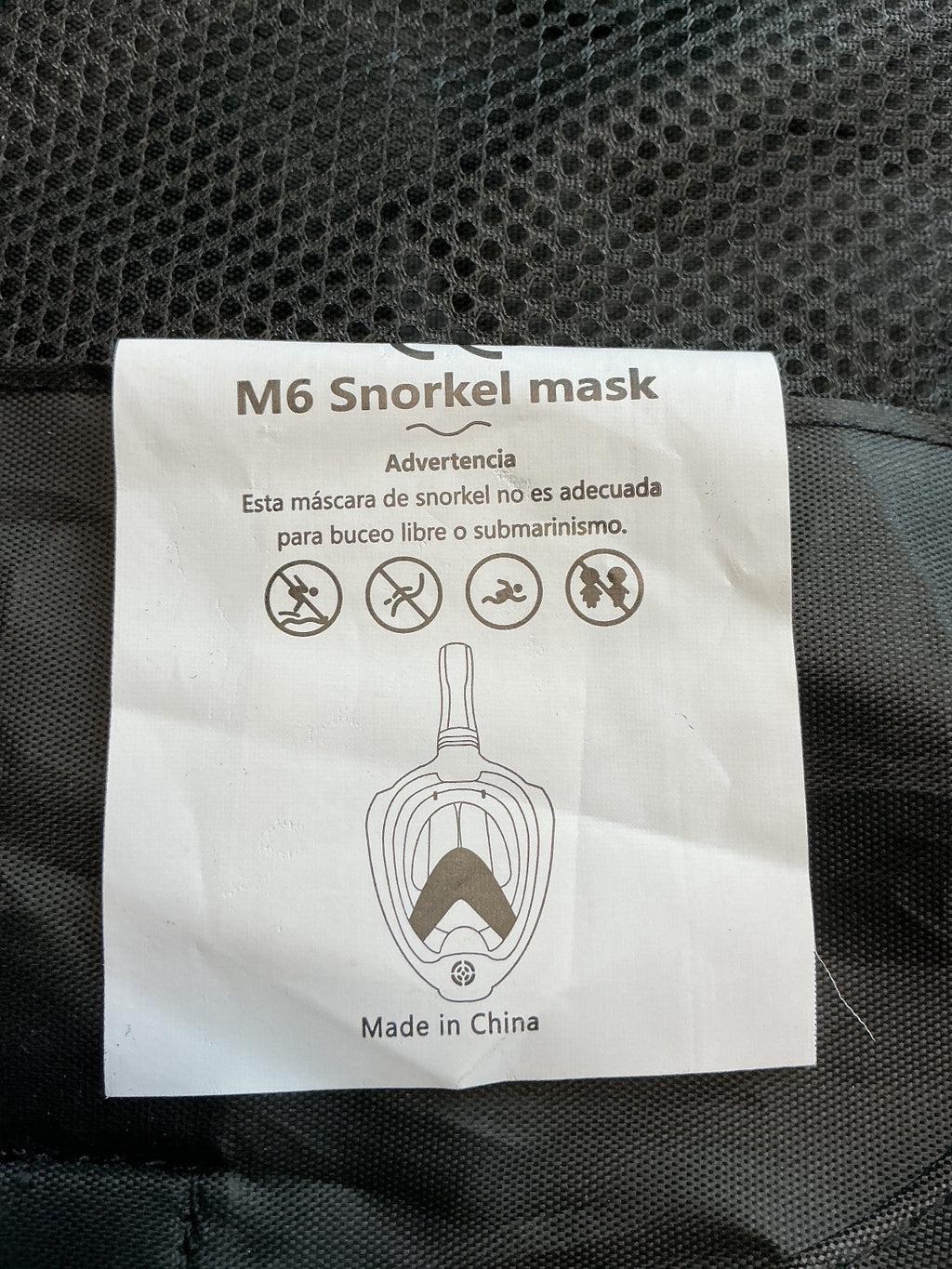 M6 Snorkel Mask Unisex S/M Blue Full Face Snorkeling Gear Comfortable Fit