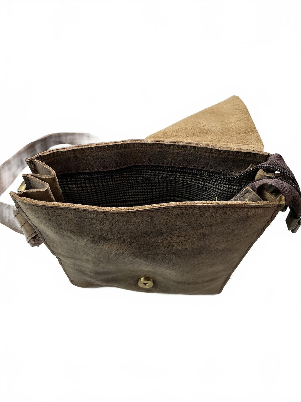 Oxford Chariot Bespoke Luxury Leather Crossbody Bag Brown Vintage Style