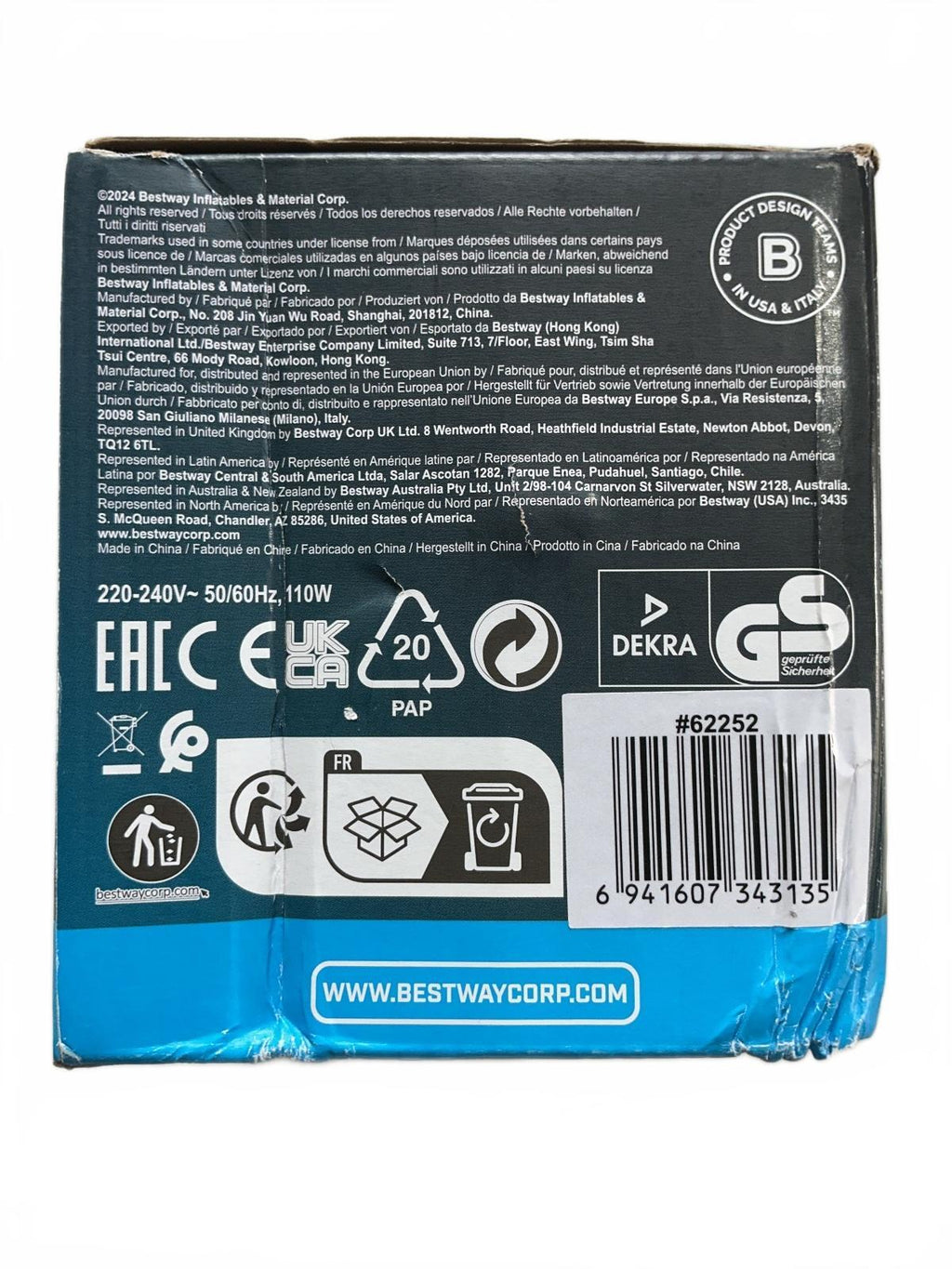 Bestway AC Electric Air Pump POWERTouch 680 L/Min with 3 Nozzles