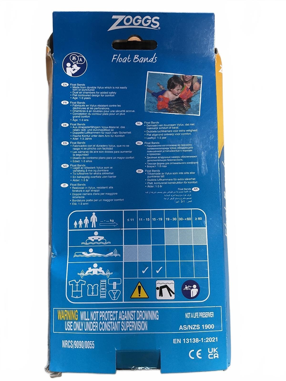 Bestway Swim Safe ABC Inflatable Float 76x76cm & Zoggs Float Bands 1-3 Years