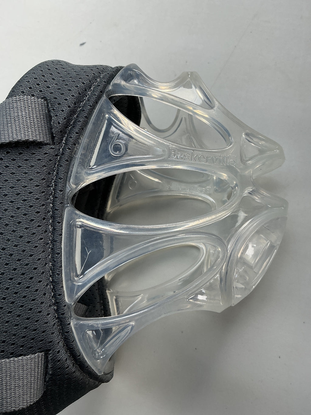 Baskerville Invisa Basket Black/Transparent Durable Dog Muzzle Size 6 Large