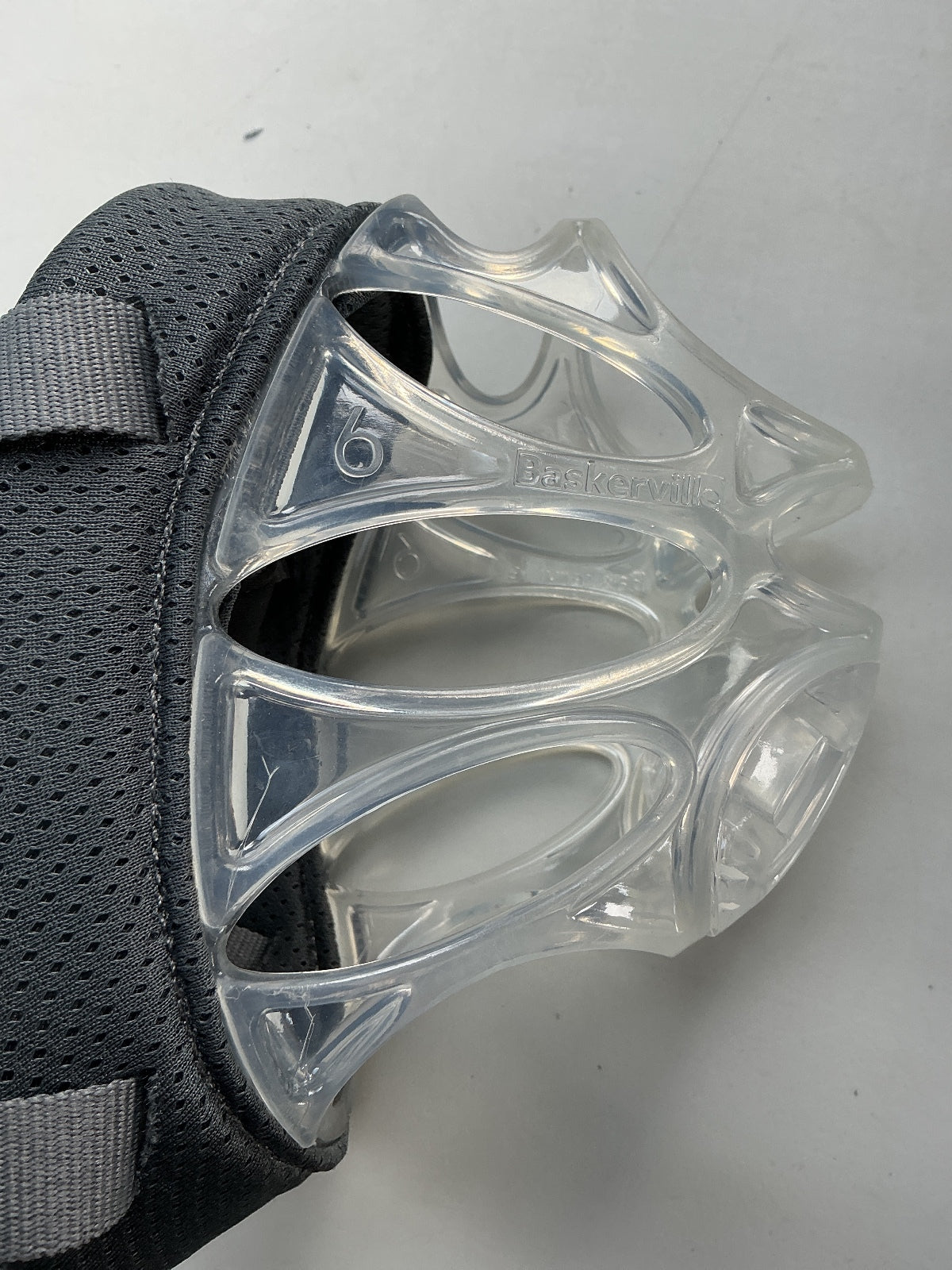 Baskerville Invisa Basket Black/Transparent Durable Dog Muzzle Size 6 Large