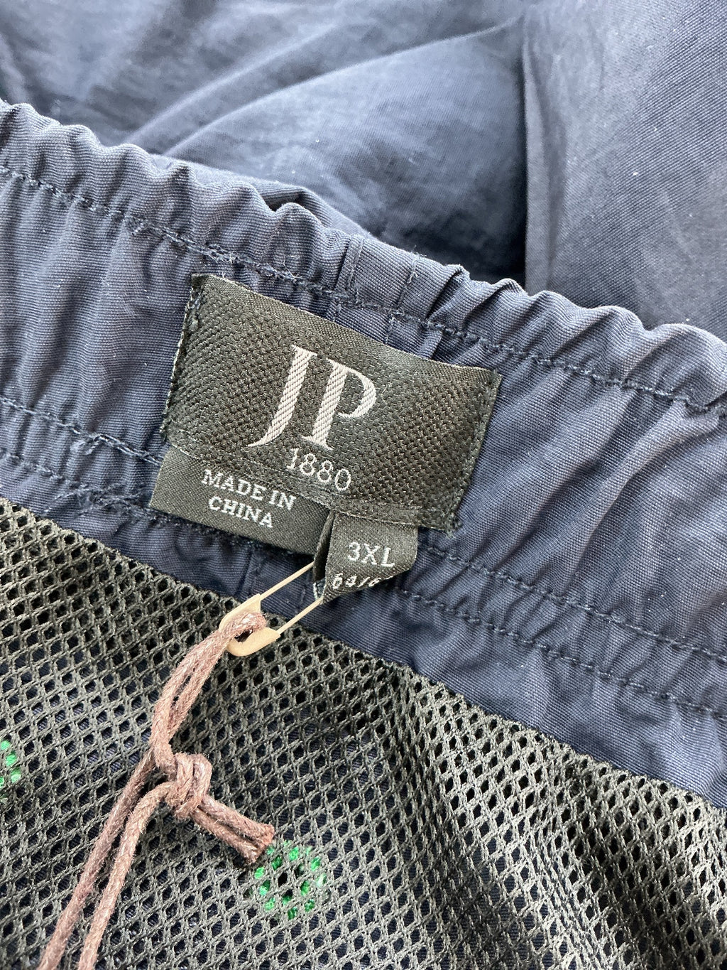 JP 1880 Menswear Swim Shorts Men 3XL Navy Blue Elastic Waist Drawstring