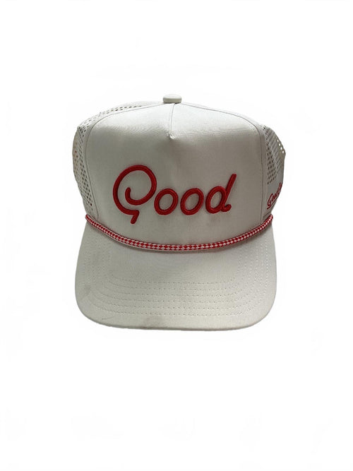 *NEW* Good Good That's Fire Rope Hat White Adjustable