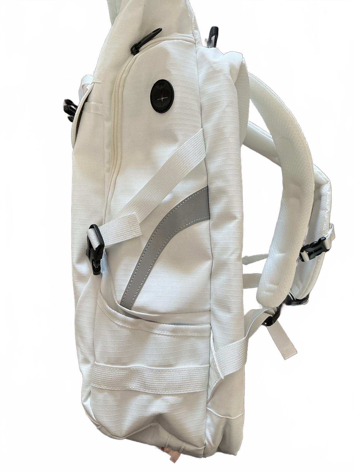 White Winner Tennis Backpack Bag with Multiple Compartments - Size Medium