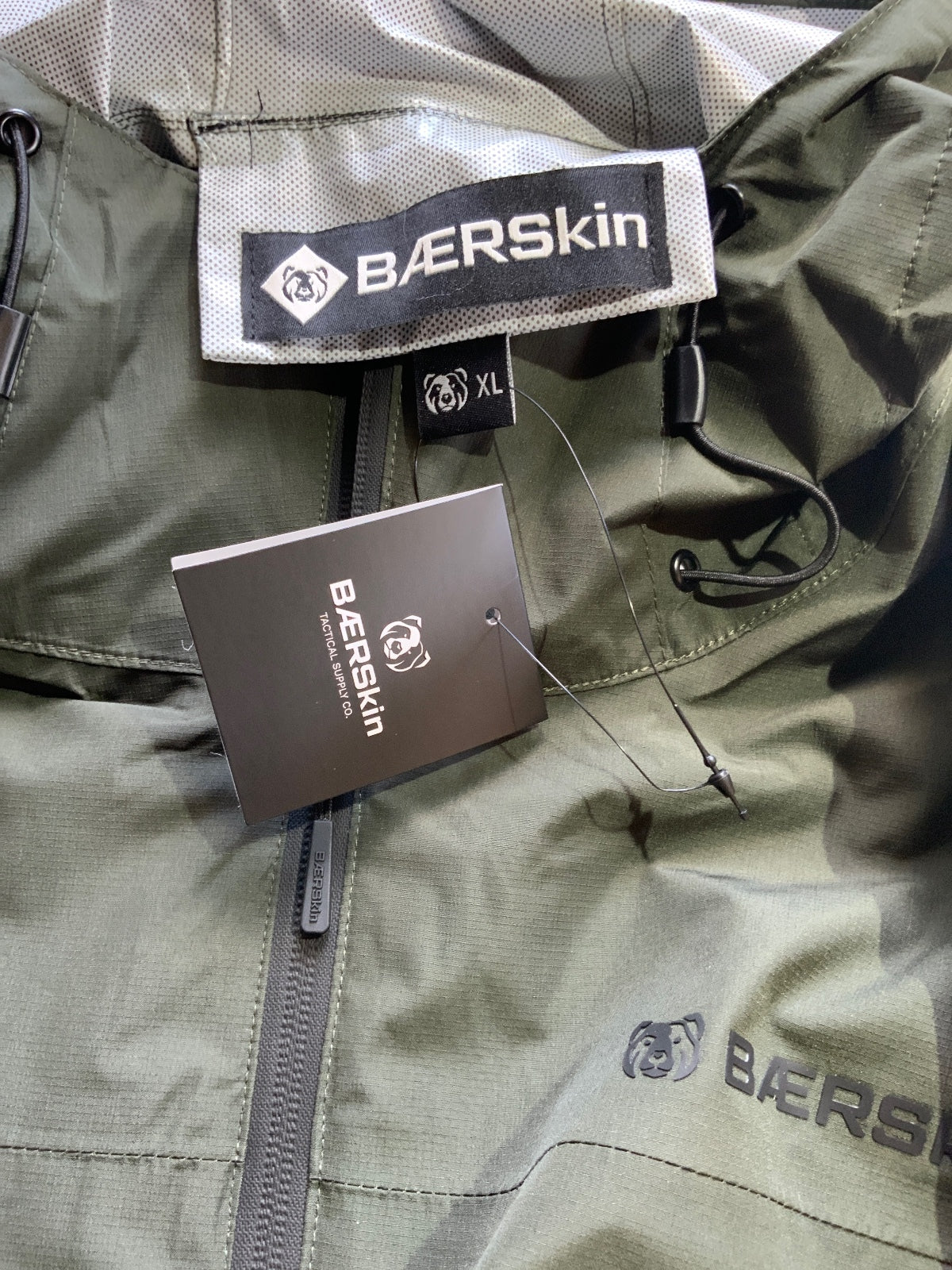 BAERSkin XL Heavy-Storm Waterproof Rain Jacket 2.0 in Hunter Green