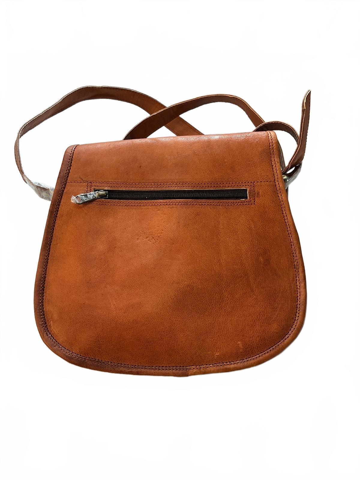 Firu Handmade Brown Leather Crossbody Bag Size Medium
