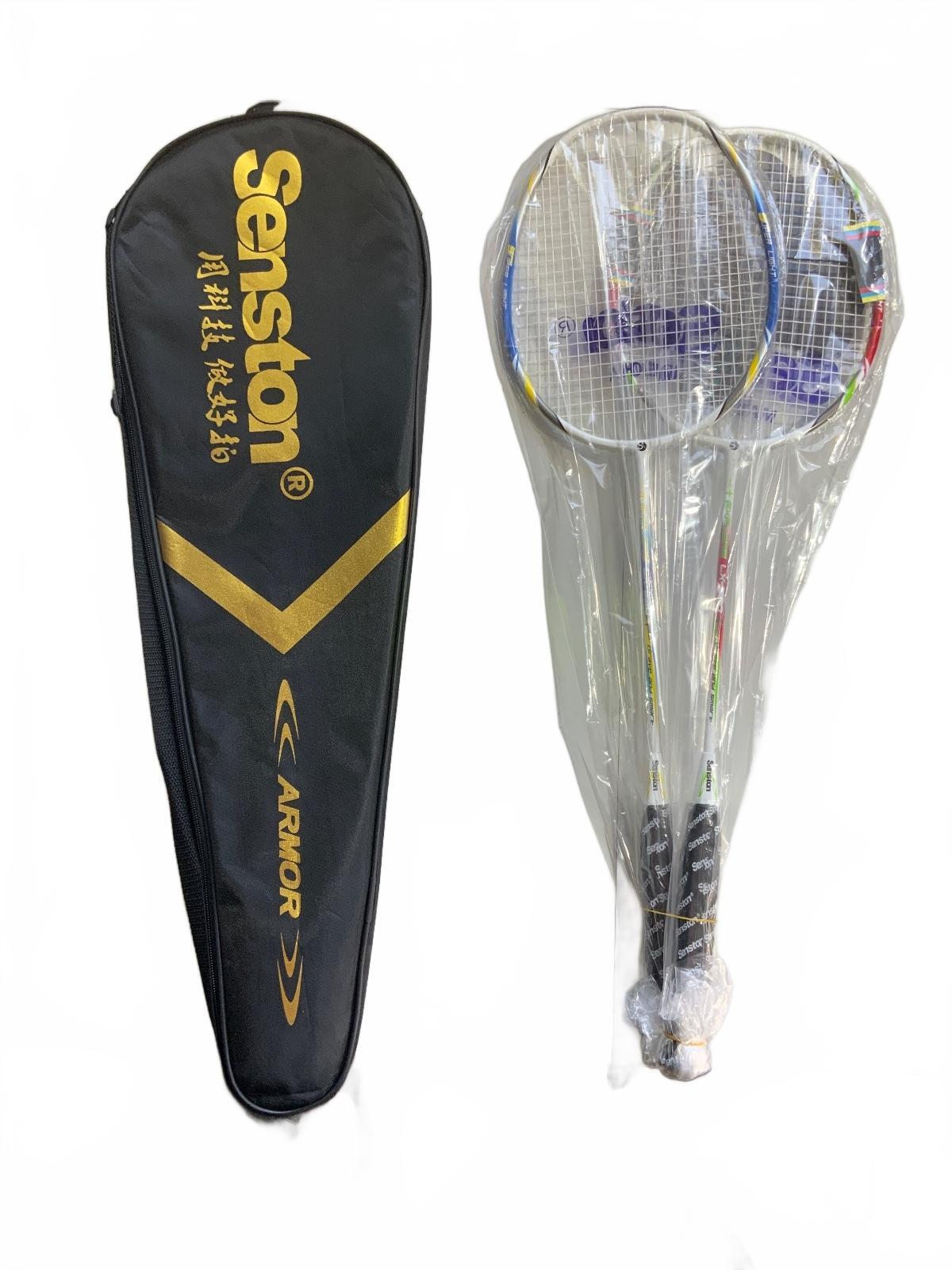 Senston Badminton Racket Set with Carry Case and Shuttlecock Size Standard