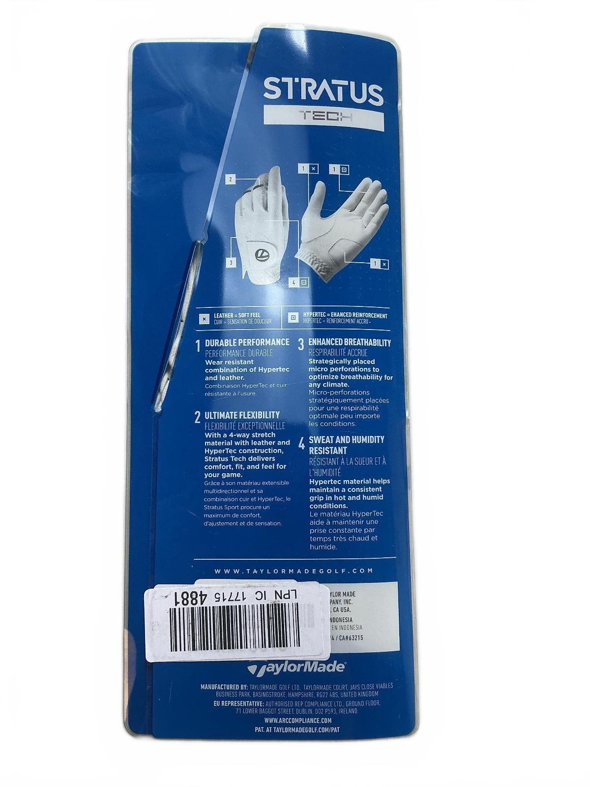 *NEW* TaylorMade Stratus Tech Golf Glove Men's Medium Left Hand