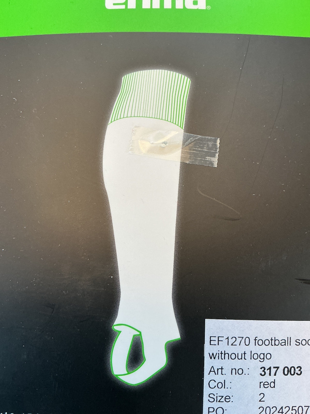 Erima EF1270 Football Socks Unisex Size 4-6.5 UK Red Without Logo