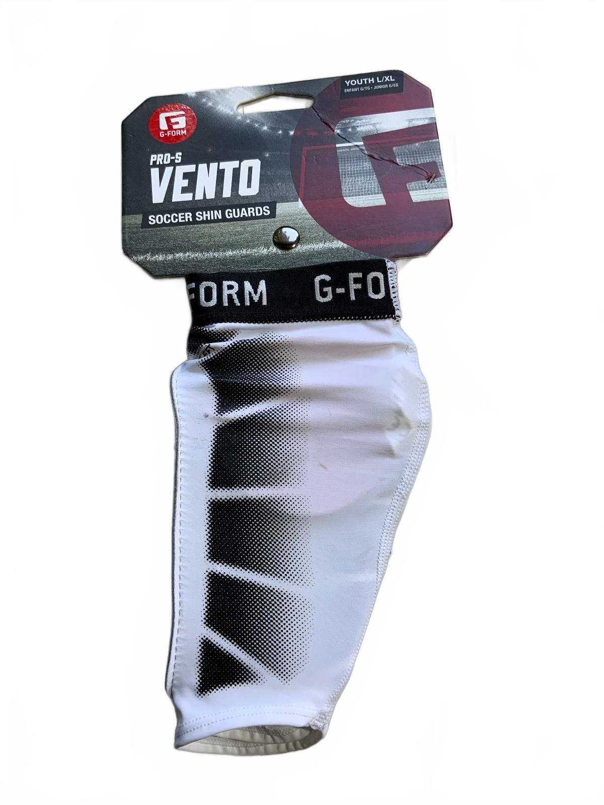 *NEW* G-Form Pro-S Vento Soccer Shin Guards Youth L/XL White Black