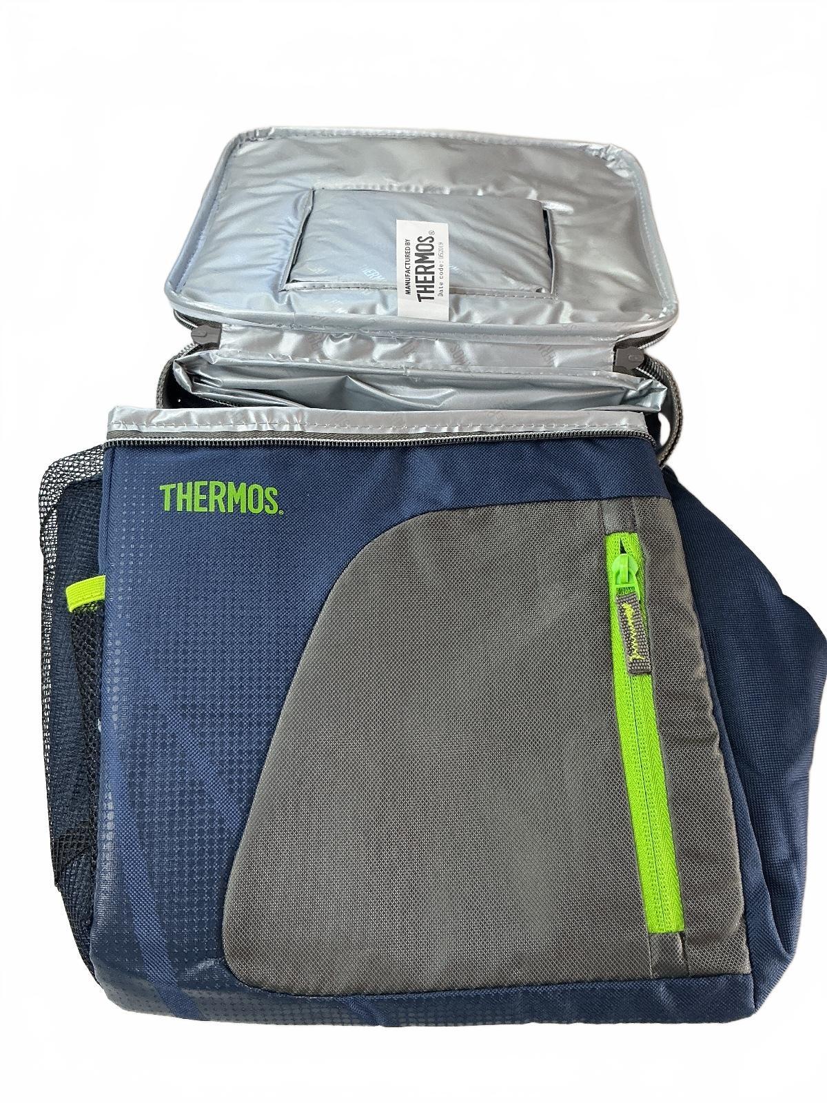 Thermos Insulated Cooler Bag 15L Blue Grey Lightweight Portable New