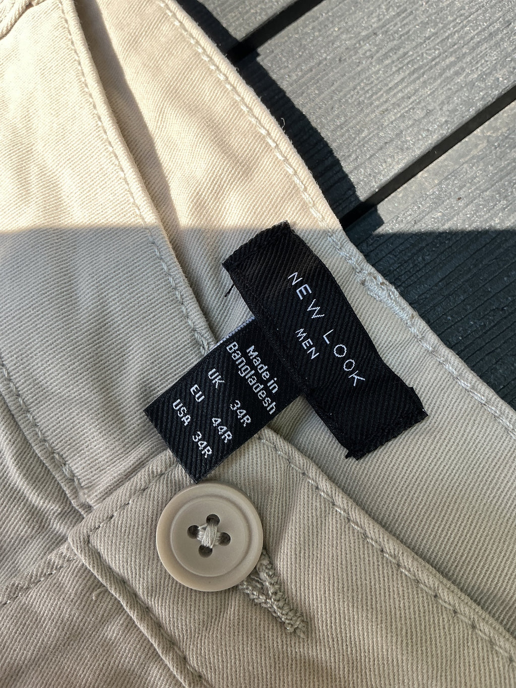 New Look Men's Carpenter Trousers Beige Size 34R Comfortable Fit