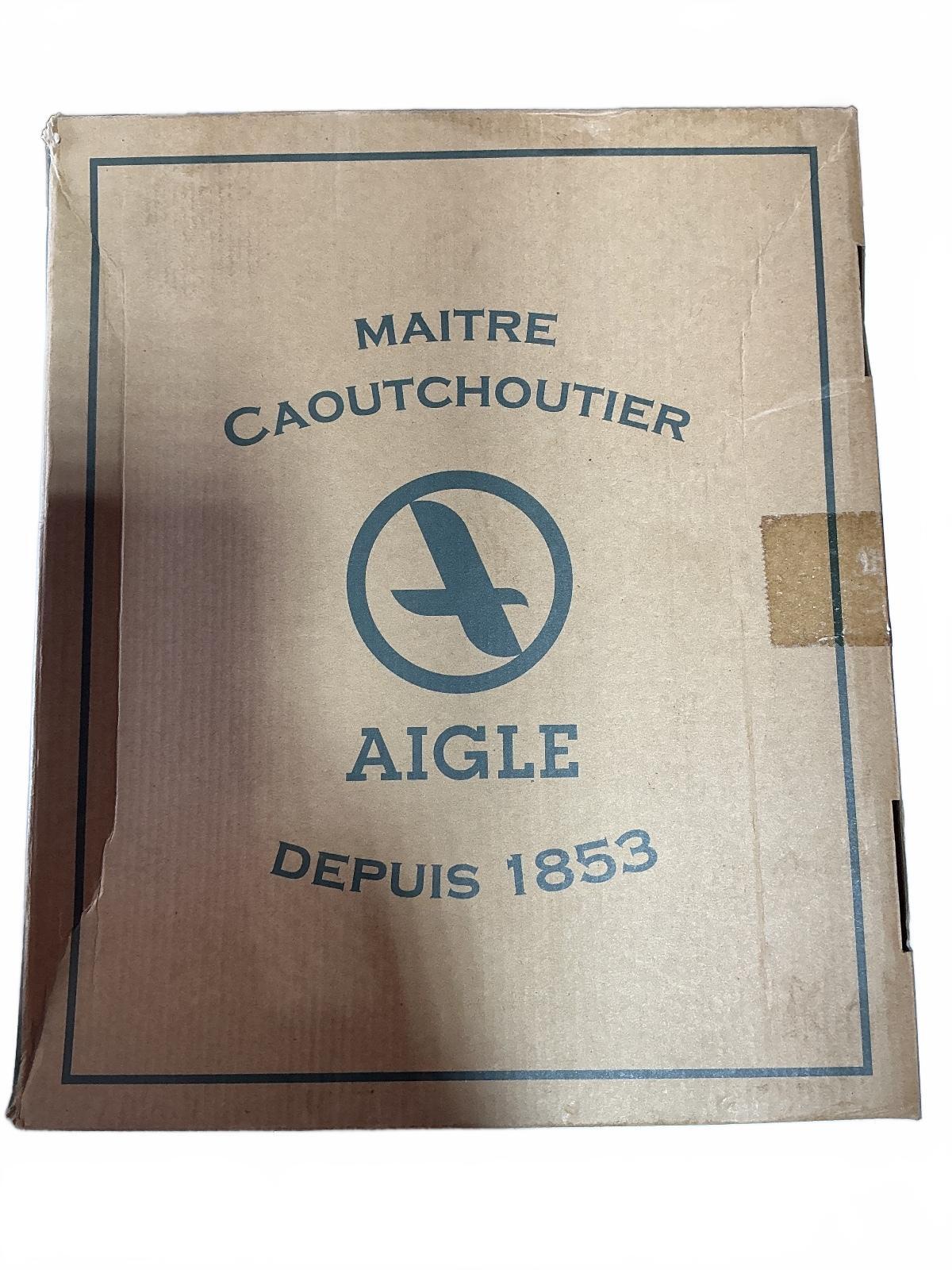 Aigle Giboulee Waterproof Winter Boots Size UK 5 EU 38 Marine Blanc