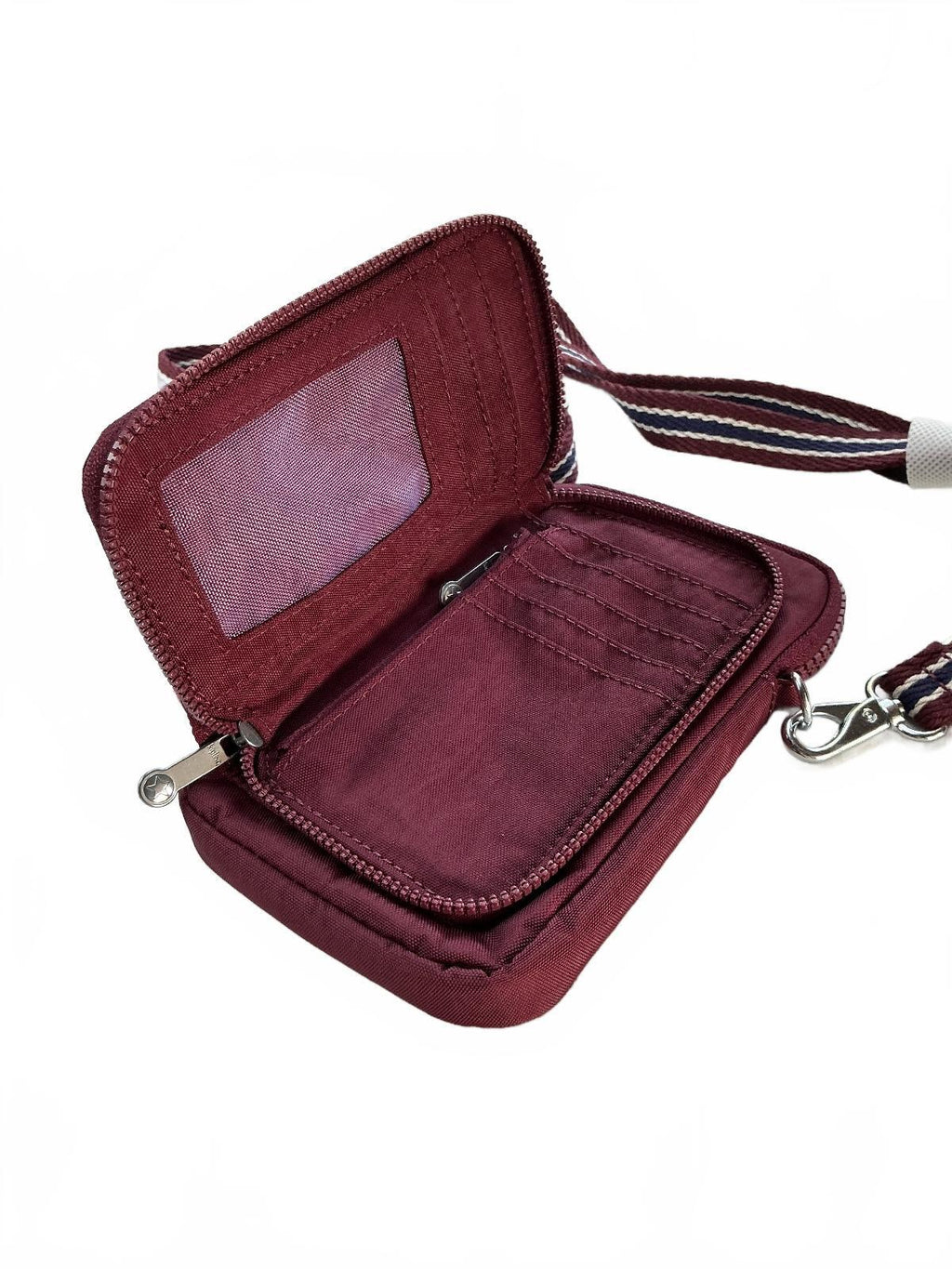 Kipling Telmo Women Small Crossbody Bag Burgundy Removable Strap New