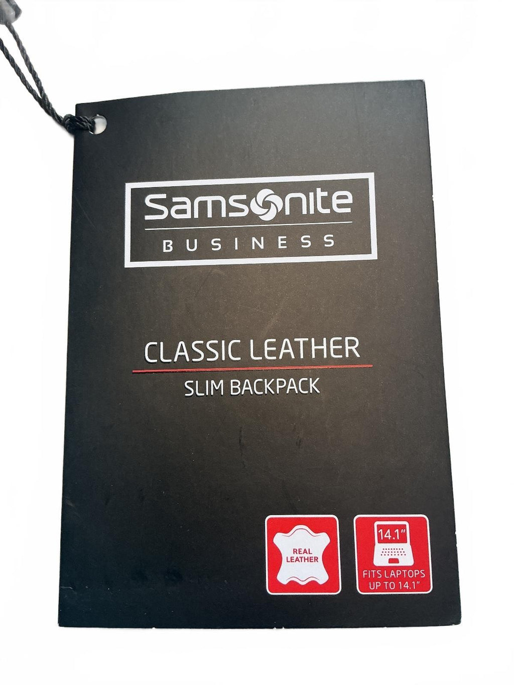 Samsonite Classic Leather Slim Backpack Fits Laptops Up to 14.1"