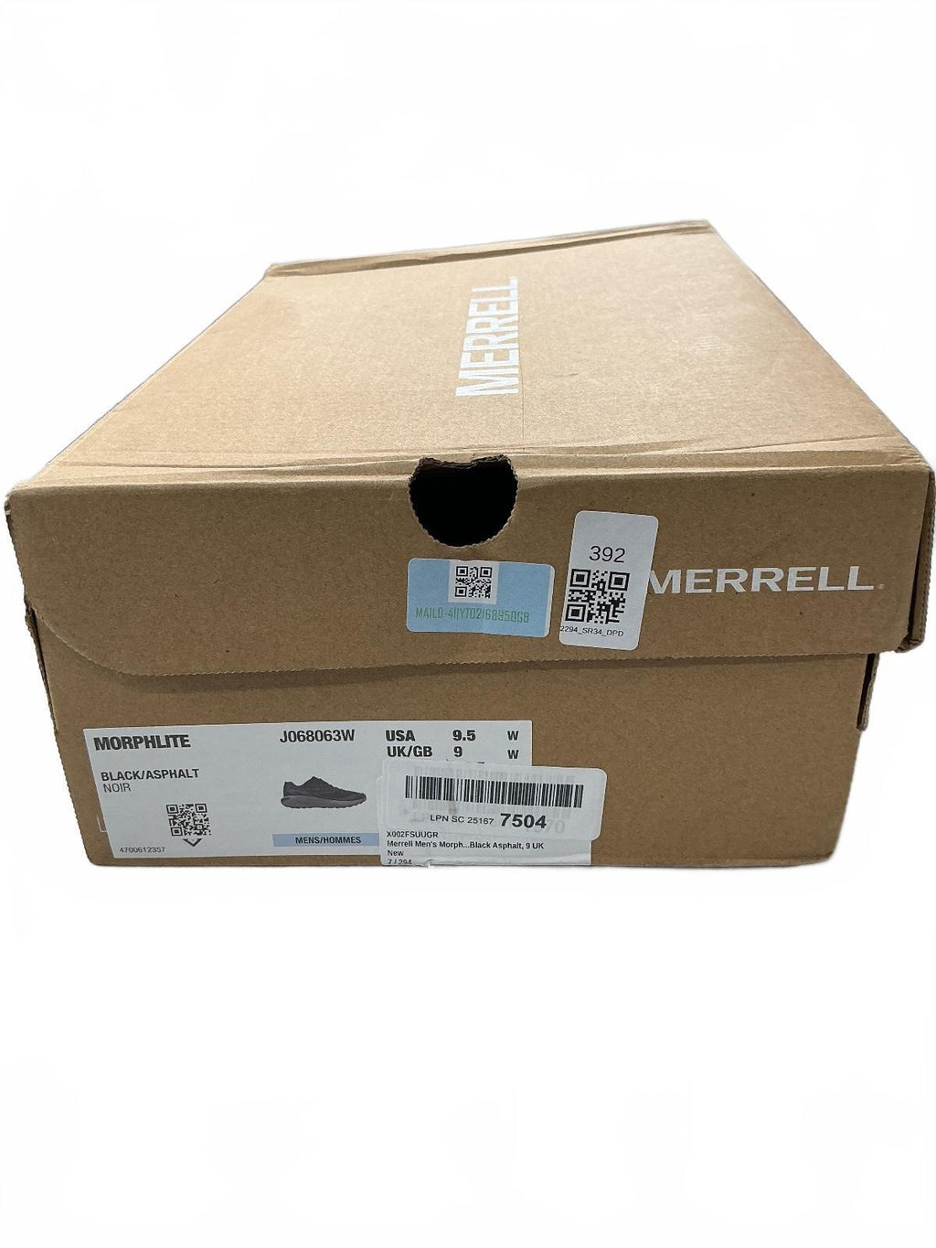 Merrell Morphlite Men's Uk 9 Black Asphalt Lightweight Running Shoes