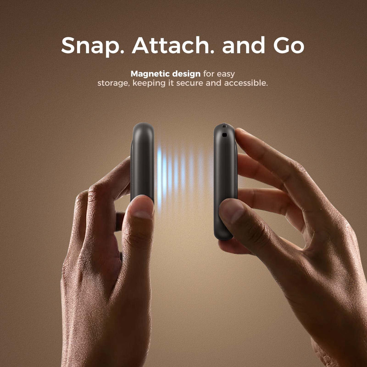 Ocoopa UT4 Young Rechargeable Hand Warmer New Black Magnetic Design