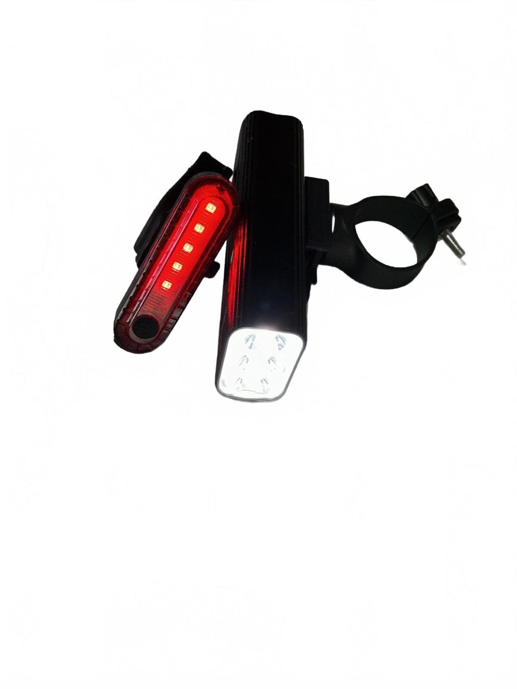 Ebuyfire Black Bike Front and Rear Light Set with Mounting Bracket