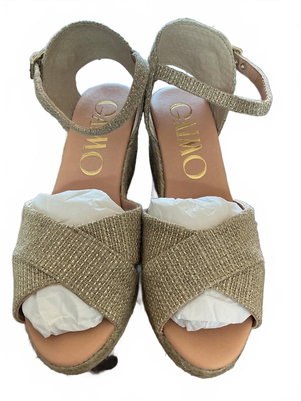 Gaimo Beige Espadrille Wedge Sandals Size 36 Uk 4 Summer Casual Shoes