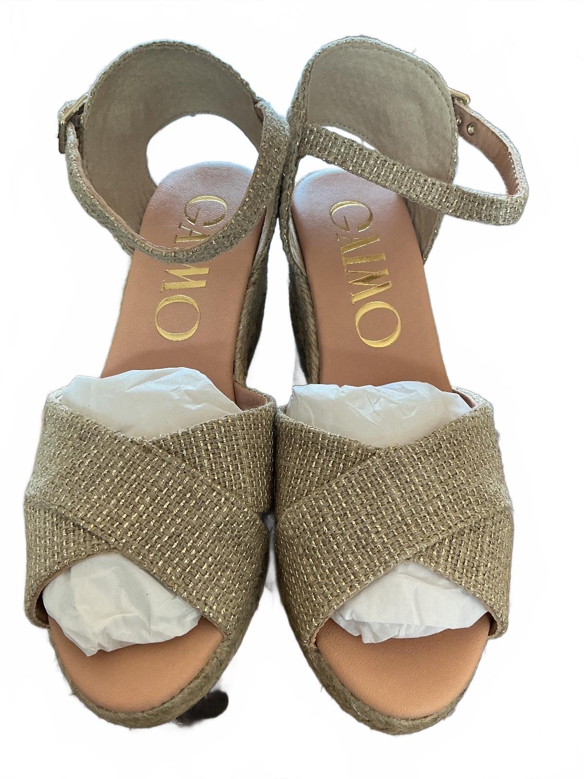 Gaimo Beige Espadrille Wedge Sandals Size 36 Uk 4 Summer Casual Shoes