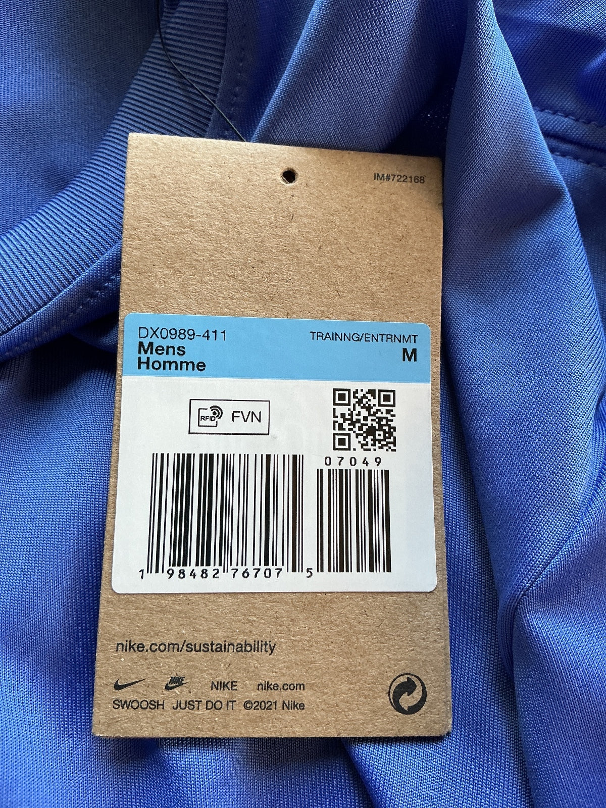 *NEW* Nike Men's Medium Blue Dri-FIT The Nike Tee Training Shirt