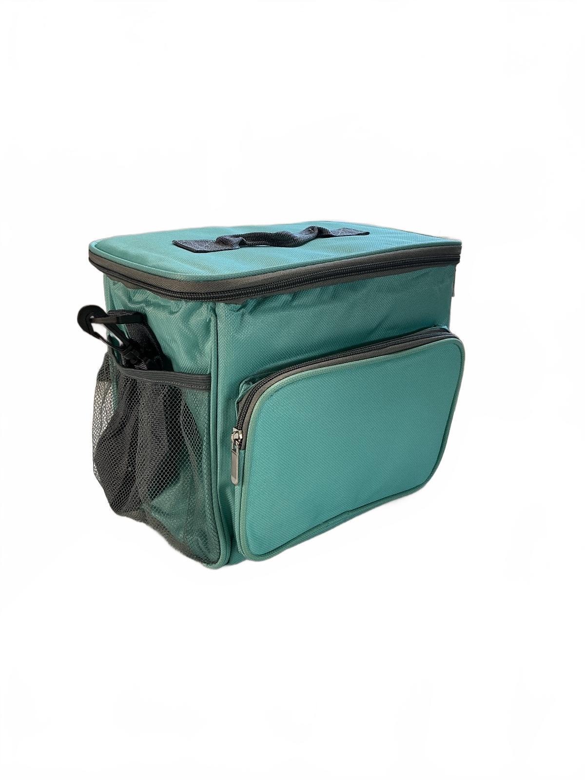 Portable Soft-Sided Cooler Lunch Bag Aqua Blue Insulated Lunch Box with Handle