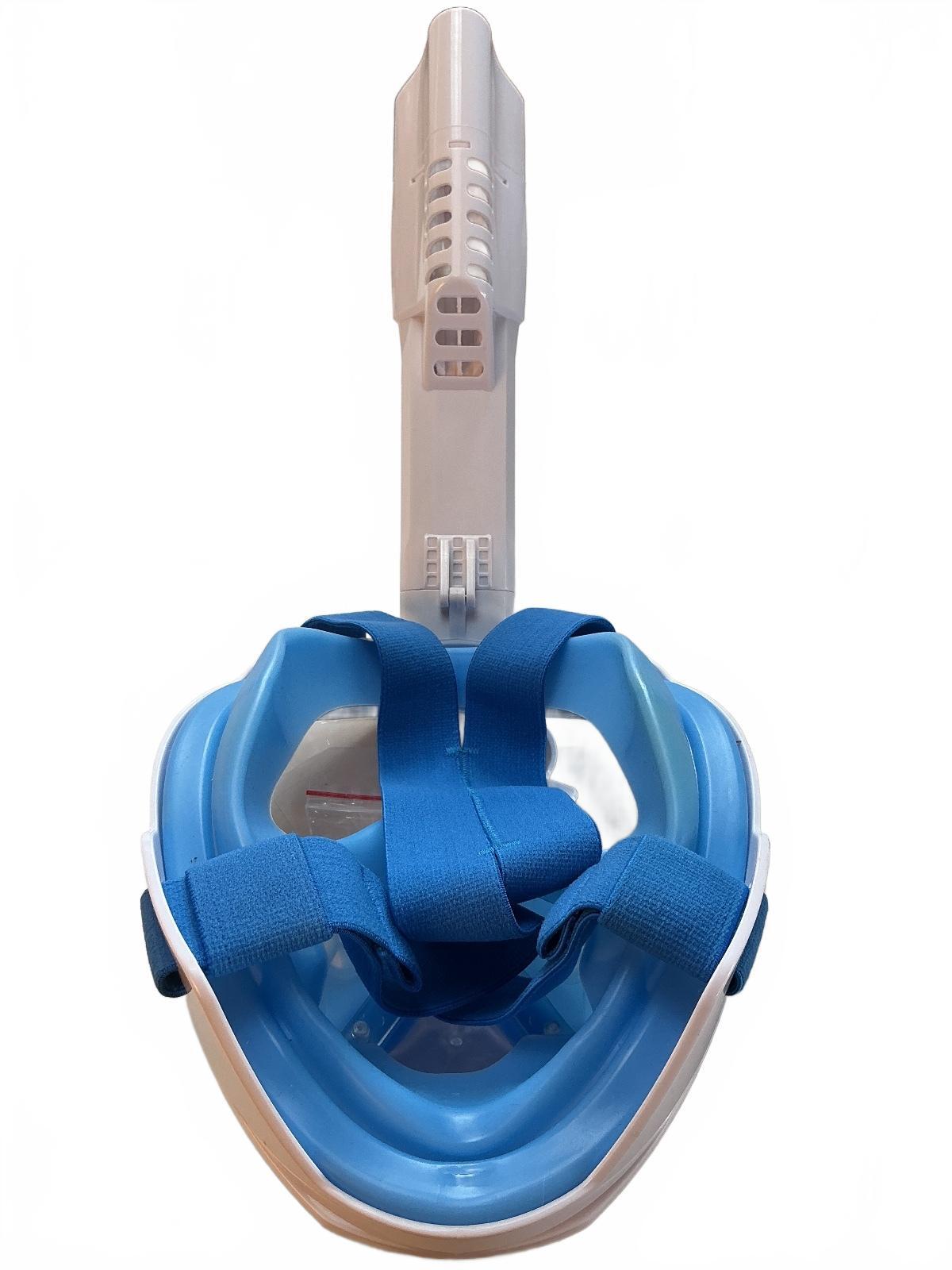 Full Face Snorkel Mask Blue Adjustable Size Adult