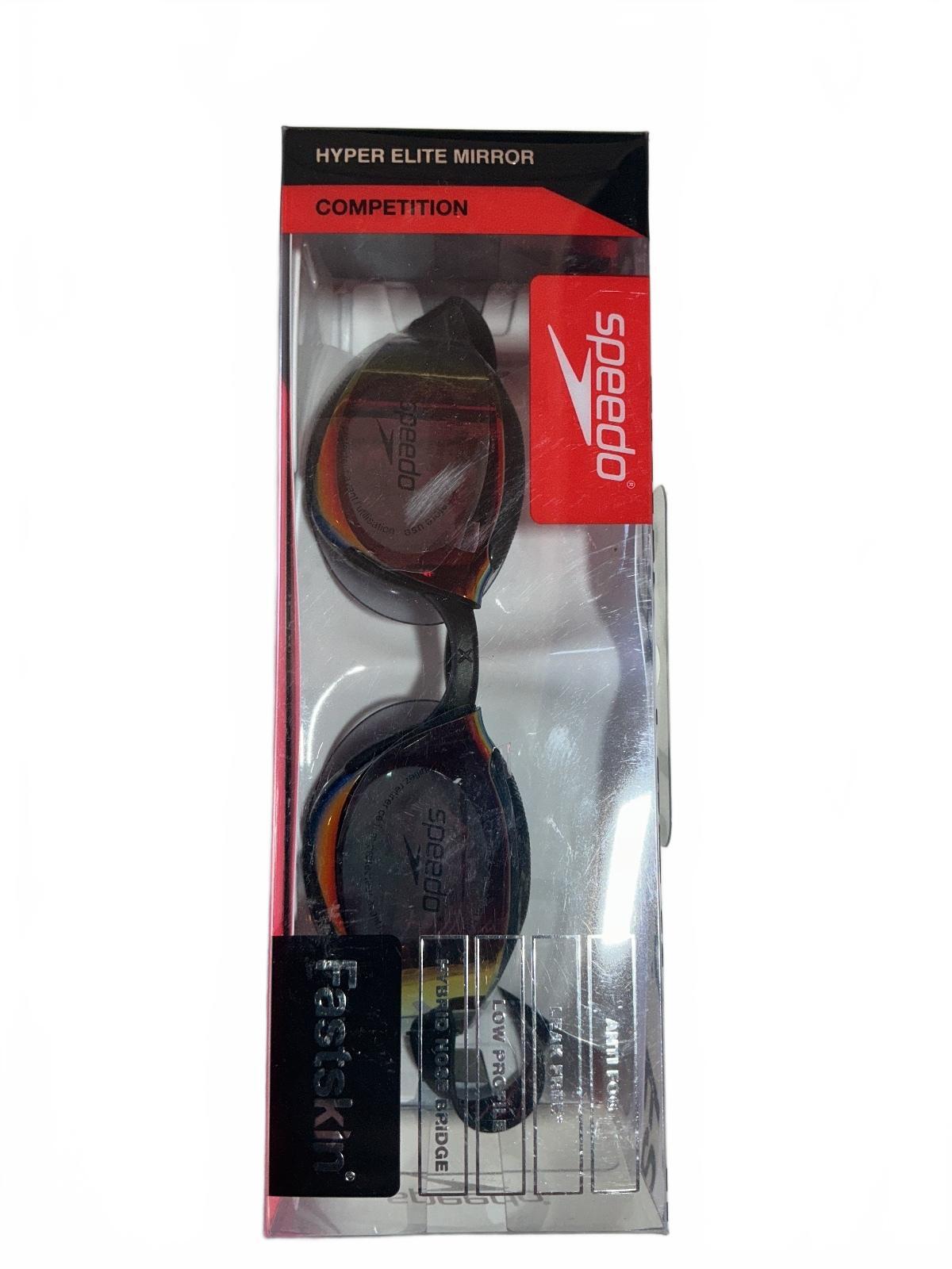 *NEW* Speedo Hyper Elite Mirror Competition Swimming Goggles Size Adult