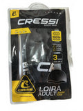 *NEW* Cressi Loira Adult Swim Cap Black/White Size M Long Hair Silicone