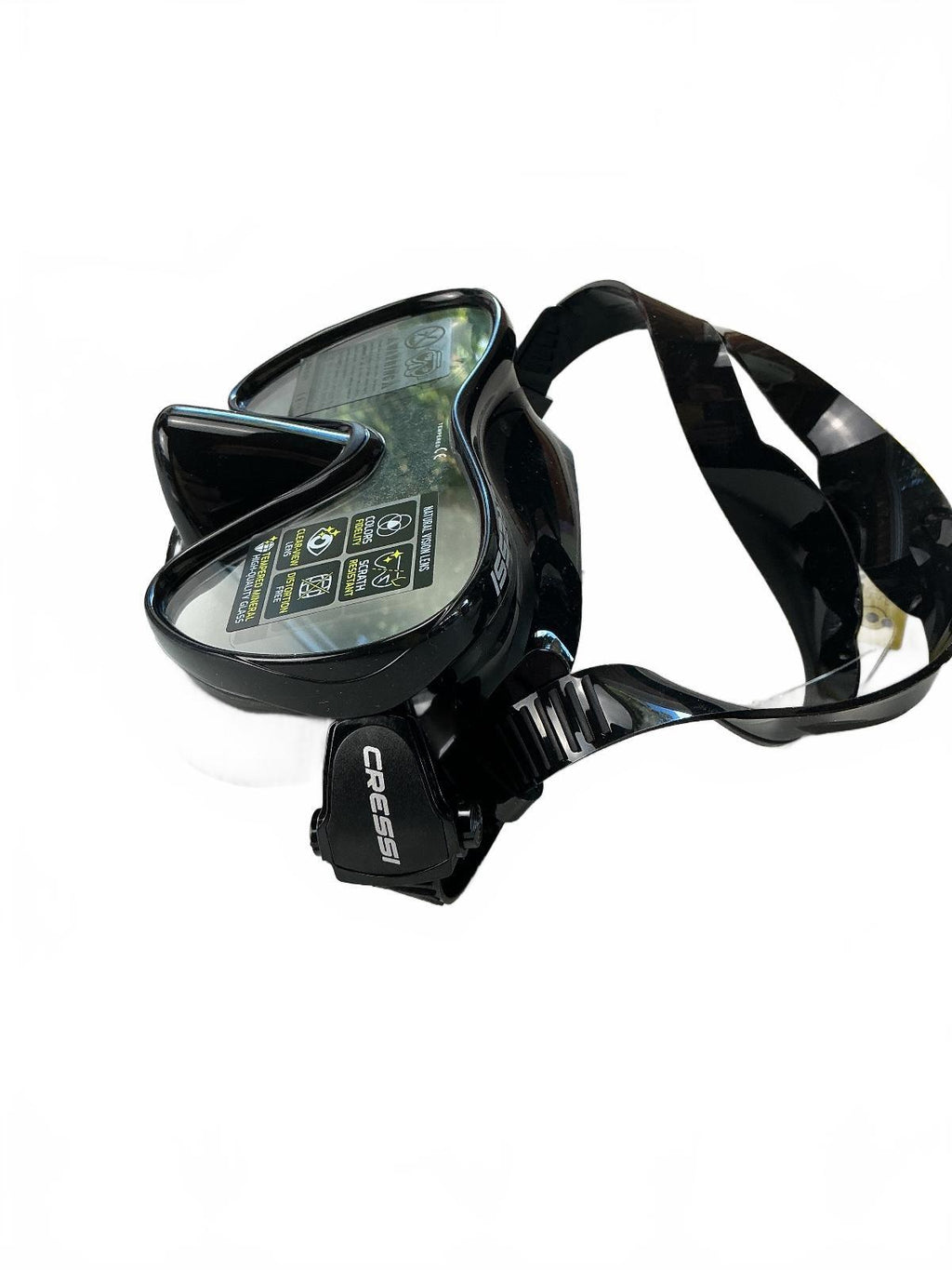 Cressi F1 Adult Mask Black Frameless Scratch Resistant